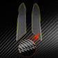 Carbon-fiber style inner armrest panel stickers shown with highlighted placement guides