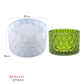 Polka-dot silicone mold set, 85x58mm: round light blue and green textured holders