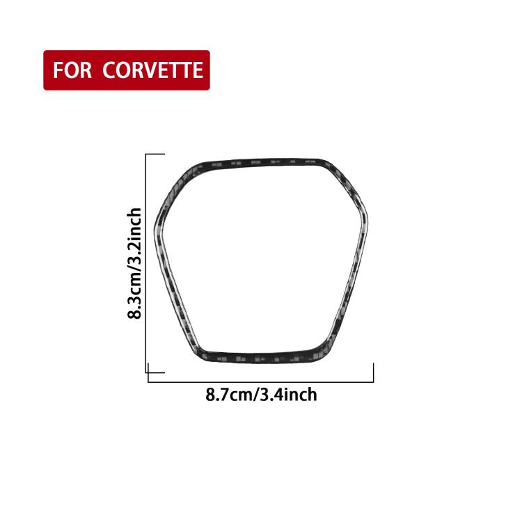 Steering wheel frame sticker, 8.7 x 8.3 cm, black with silver border