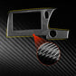 Carbon-fiber central control screen frame sticker with matching texture detail