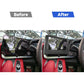 Carbon-fiber central control screen frame sticker on dashboard for right-hand drive