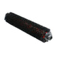 Robot vacuum main brush roller with dense black bristles and red speckled inserts