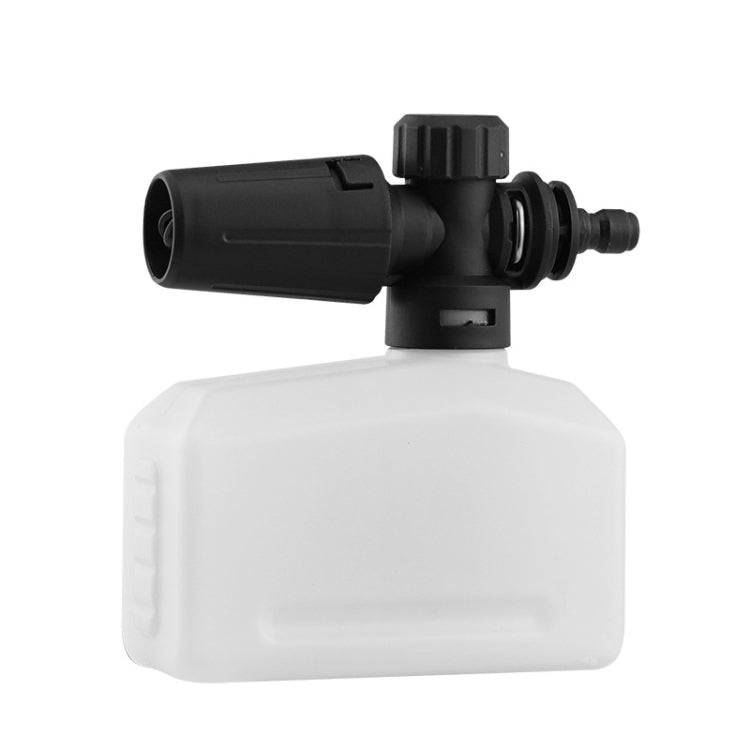 Foam spray pot with black nozzle and white plastic reservoir