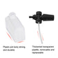 Foam spray pot with white tank and clear hose section, components shown