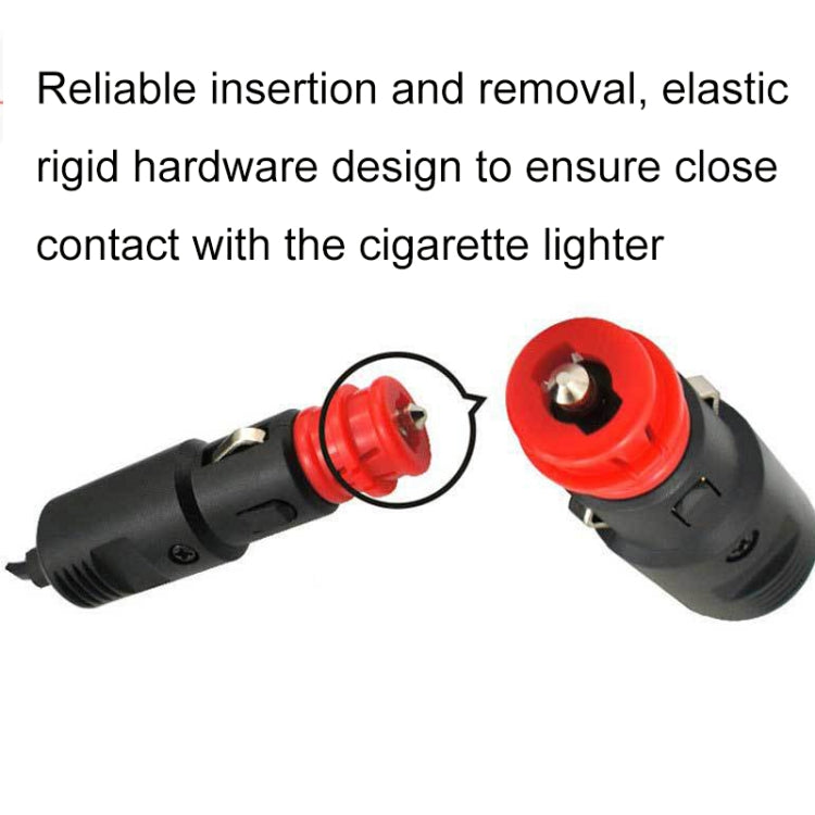 Two red-tipped cigarette-lighter plugs with spring contacts for secure insertion