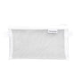 White transparent mesh pen pouch with zipper and side handle tabs