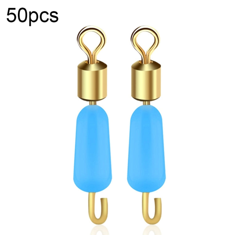 Eight-shaped ring connector set with blue silicone sheath and gold metal ends