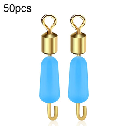 Eight-shaped ring connector set with blue silicone sheath and gold metal ends