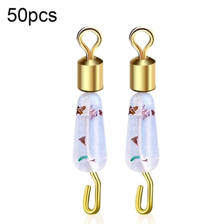 Eight-shaped ring connector set with blue floral silicone sheath and gold metal ends