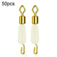 Eight-shaped ring connector set with cream silicone sheath and gold metal ends