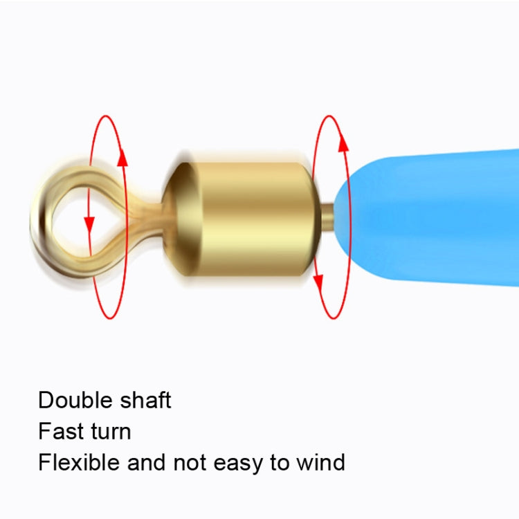 Silicone eight-shaped ring connector with gold double-shaft and blue anti-tangle cover
