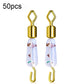 Eight-shaped ring connector set with white floral silicone sheath and gold metal ends