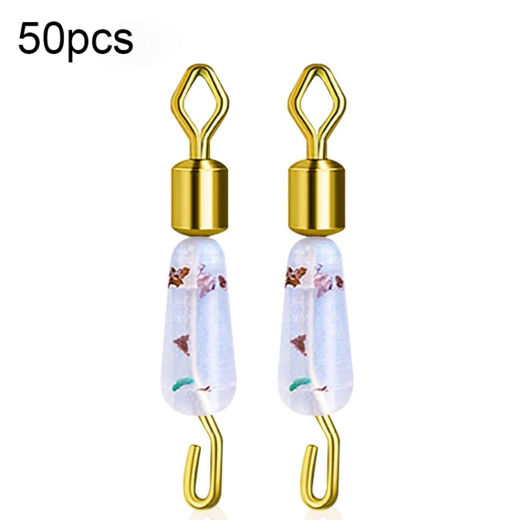 Eight-shaped ring connector set with white floral silicone sheath and gold metal ends