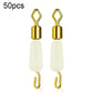 Eight-shaped ring connector set with cream silicone sheath and gold metal ends