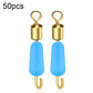 Eight-shaped ring connector set with blue silicone sheath and gold metal ends