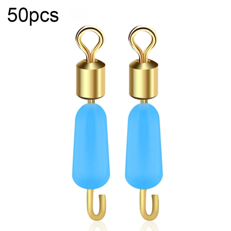 Eight-shaped ring connector set with blue silicone sheath and gold metal ends