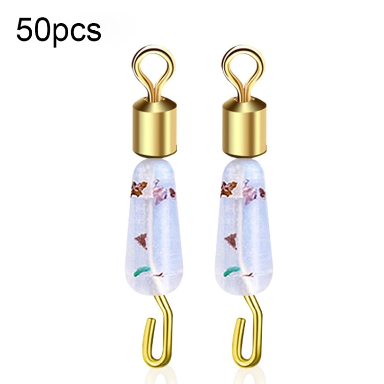 Eight-shaped ring connector set with blue floral silicone sheath and gold metal ends