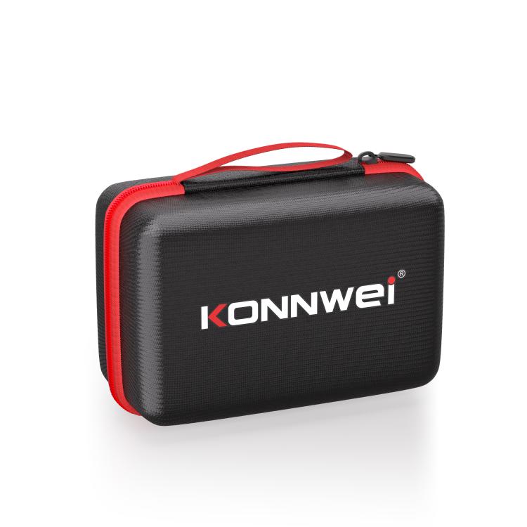 Black and red portable car diagnostic tool storage bag with carry handle, KONNWEI logo