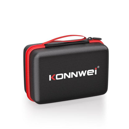 Black and red portable car diagnostic tool storage bag with carry handle, KONNWEI logo