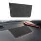 Passenger panel sticker with carbon-fiber-look texture and red trim, installed