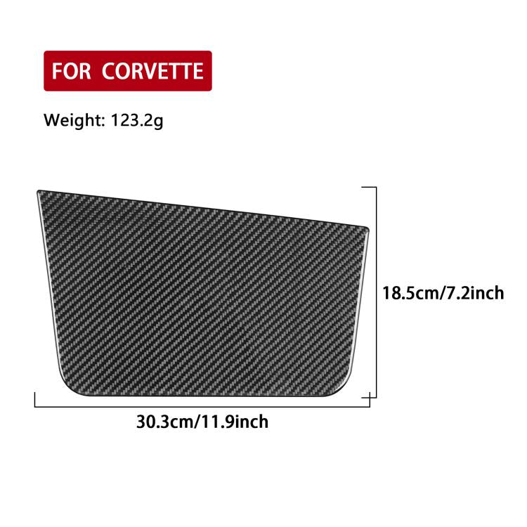 Carbon-fiber-look passenger panel sticker, 30.3 cm x 18.5 cm size
