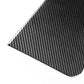 Carbon-fiber-look passenger panel sticker corner detail, dark gray weave