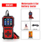 KW341 motorcycle and car battery tester kit with USB cable and user manual