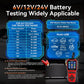 KONNWEI KW341 battery tester with 6V/12V/24V testing overview and leads