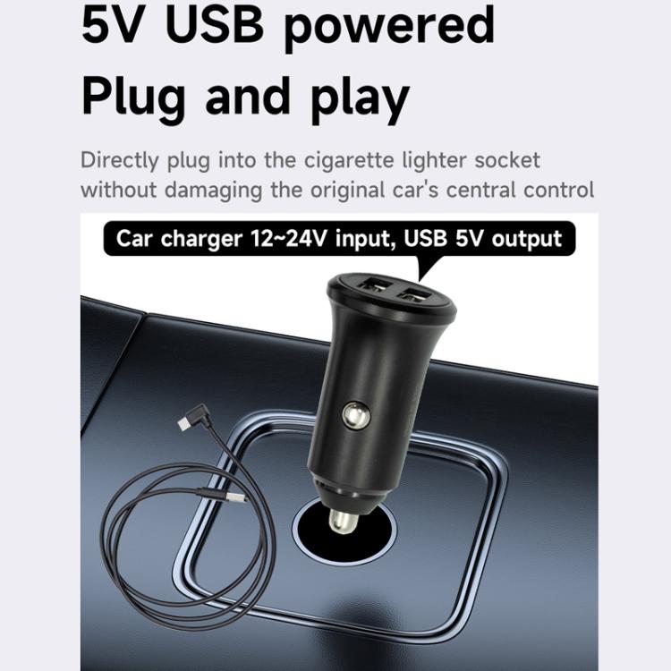 Wireless screen projection MP5 car USB power plug with cigarette lighter adapter