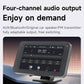 Portable MP5 screen projection receiver with FM transmitter interface