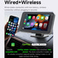 Wireless car projection screen receiver with tabletop stand and connected smartphone screen