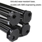 Black folding beach chair base with cross legs and anti-skid feet