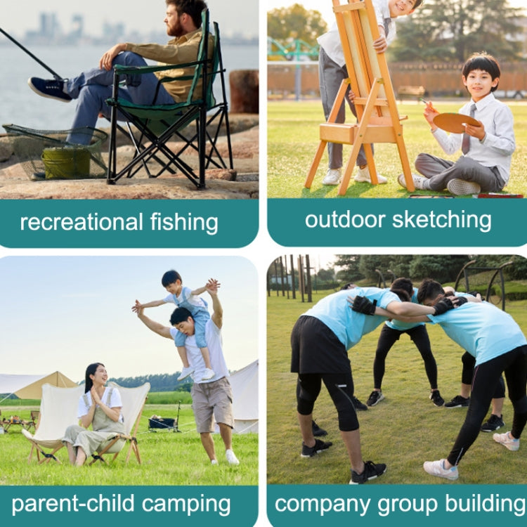 Portable folding outdoor chair used for fishing, sketching, camping, and group play