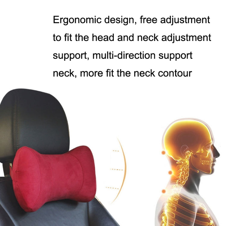 Car headrest neck pillow showing curved support shape for head and neck