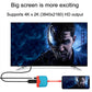 Expansion dock adapter connected between TV and smartphone via cables