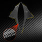 Carbon-fiber door sticker set, star emblem with yellow border and weave detail inset