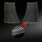 Pair of black carbon-fiber exhaust port stickers, outlined matching set
