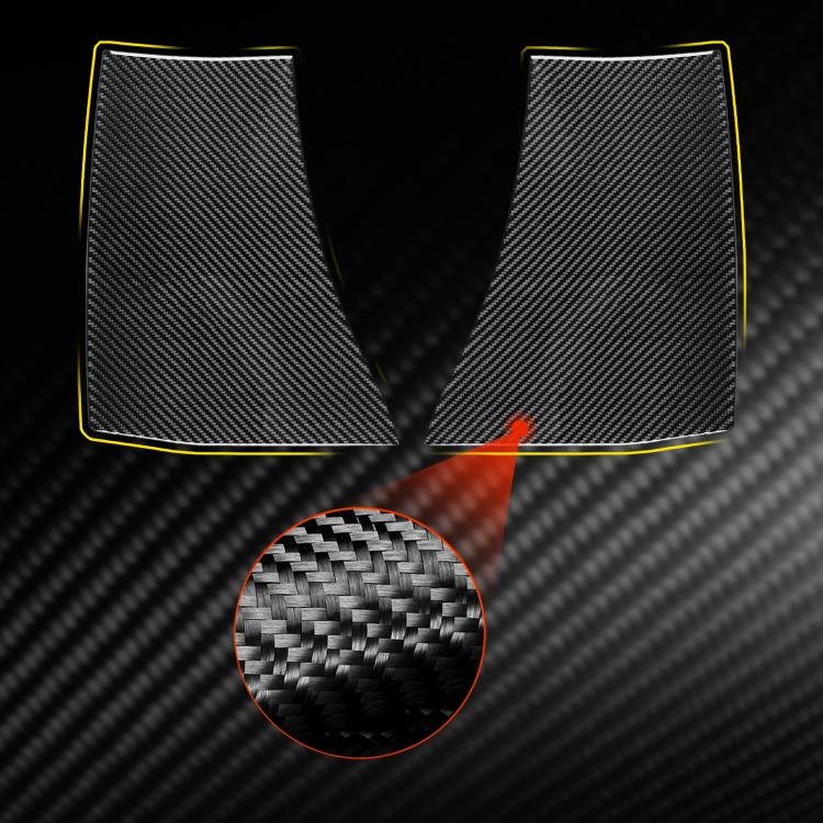 Pair of black carbon-fiber exhaust port stickers, outlined matching set