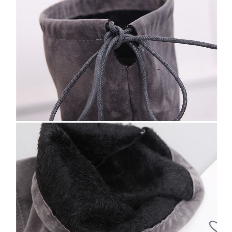 Over-the-knee boot shaft with lace-up top and faux-fur lining