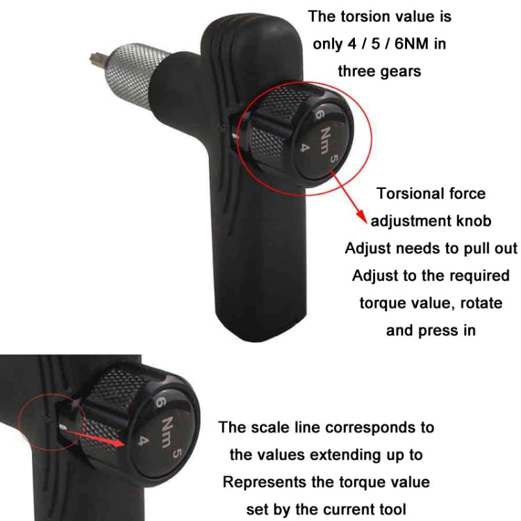 Bike torque wrench showing torque adjustment knob with numbered scale