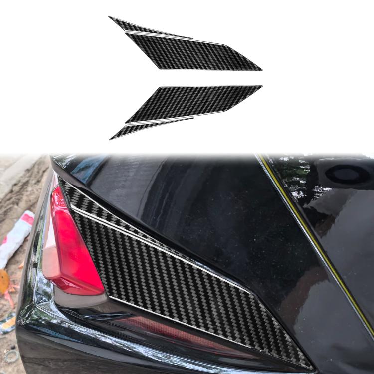 Carbon-fiber taillight accent stickers, two-piece set for Corvette C8 taillights