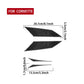 Carbon-fiber taillight accent stickers with size diagram, two-piece set