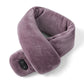 Lavender heated massage neck scarf with soft plush wrap and built-in control panel