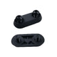 Black fixed block with two raised bolts and two mounting holes