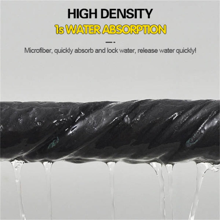 Grey microfiber cleaning cloth with water droplets, absorbent wipe