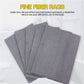 Grey microfiber cleaning cloth rags, multiple square pieces