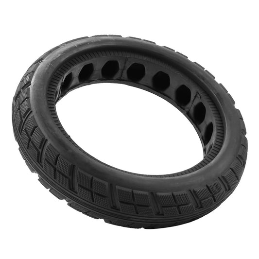 8.5-inch scooter tire, black tread with large central cutout and side ribs