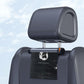 Titanium grey car mounted garbage bag organizer on seatback with black bag