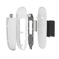 White body sensor LED light shown open, with internal mechanism and mounting plate