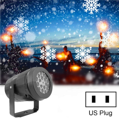 Rotatable LED snowflake projector light with US plug